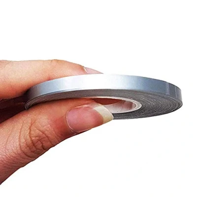 Image of 4R Quattroerre.it 10465 Trim Stripes Adhesive Strips for Cars, Silver, 5 mm x 10 mt
