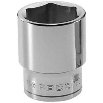 Image of Facom SC.S Socket 0.5 Inch 6 Sided 15 mm Red/Black