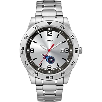Image of Timex x NFL Men&#039;s Citation Titans Silver Analog Watch