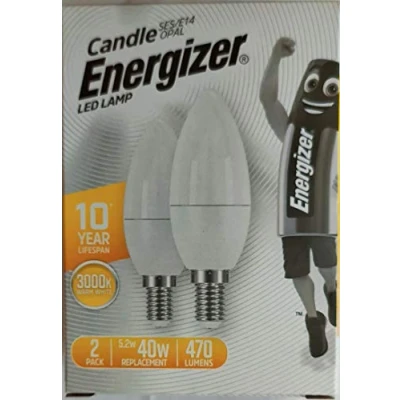 Image of 4 x Energizer LED LAMP Candle Bulbs Warm White 3000K 5.2W Replace 40W 470 Lumens