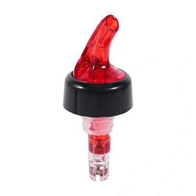 Image of DEWIN Automatic Measured Liquor Bottle Pourer, 50ml Shot Measure Measures for Spirits Plastic Pourer Measuring Drink Red Wine Dispenser (Red)