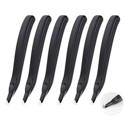 Image of 6 PCS Professional Magnetic Staple Remover Puller Rubberized Staples Removal Tool for School Office Home (Black)