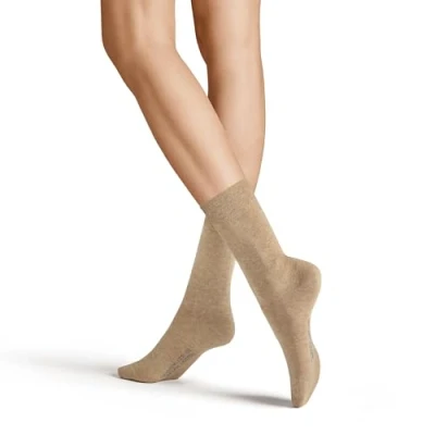 Image of Unbekannt Women&#039;s Relax Cotton druckfreier Bund knitted socks, Beigemel, 39 42