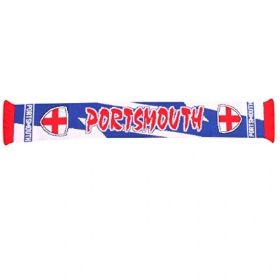 Image of Beyond Happy Portsmouth FC (Pompey) Football Fans Scarf (100% Acrylic)