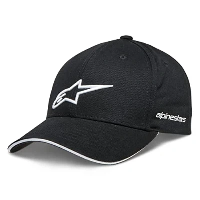 Image of Alpinestars Men&#039;s Rostrum Hat Baseball Cap Snap Back Black/White