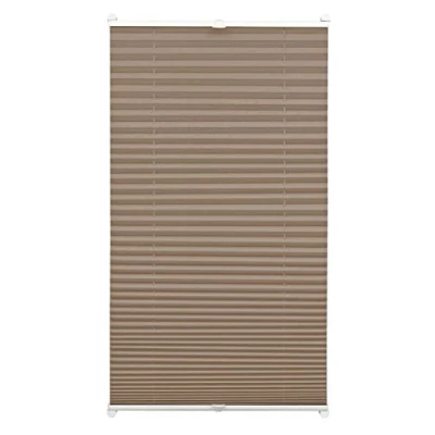 Image of Deco Company Pleated Blind, Polyester Taupe, 75 x 130 cm