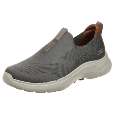 Image of Skechers Men&#039;s Go Walk 6 Sneaker, Taupe, 7.5 UK