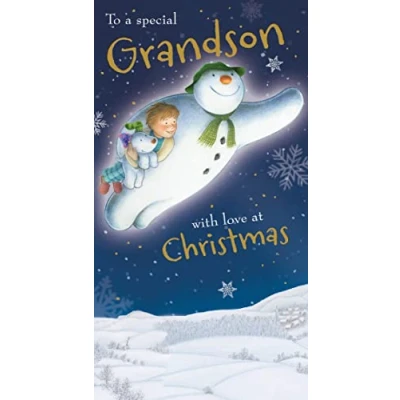 Image of The Snowman and Snowdog Official Grandson Christmas Card