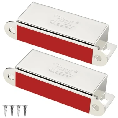 Image of Magnetic Door Catch Jiayi 2 Pack Wardrobe Magnets 30KG Pull Heavy Duty Cupboard Catches Stainless Steel Cabinet Magnet for Kitchen Furniture Closet Closure