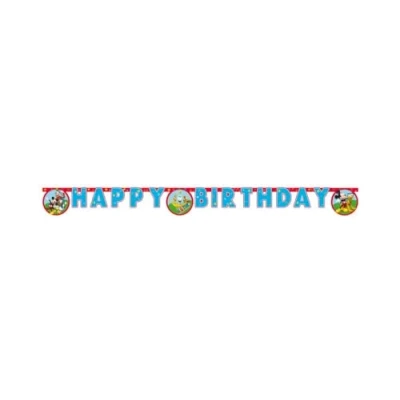 Image of Procos Disney Mickey Rock The House Happy Birthday Banner in FSC Paper, White, 93827