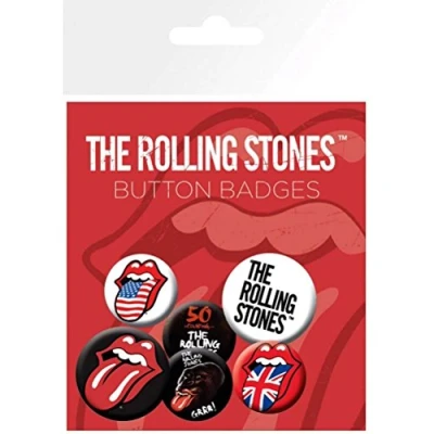 Image of GB eye The Rolling Stones Lips Badge Pack