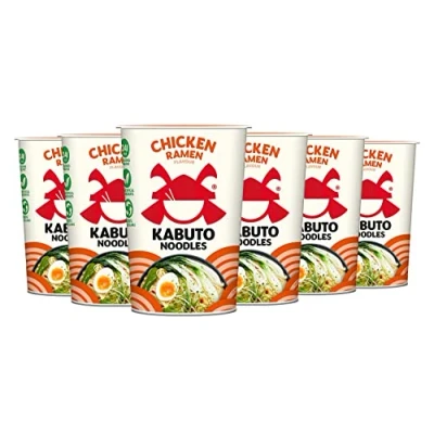Image of Kabuto Noodles Chicken Ramen 6 x 65g Premium Instant Authentic Asian Flavour Quick &amp; Easy Meal Solution Gourmet B Corp