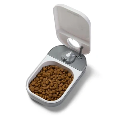 Image of Cat Mate C100 Single Meal Automatic Pet Feeder for Cats and Small Dogs (no ice pack),White
