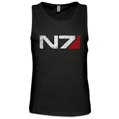 Image of Urban Backwoods N7 Logo Men Tank Top Training Gym Vest Shirt Black Size M
