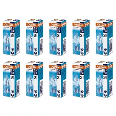 Image of Halogen Halopin Light Bulb Dimmable Clear G9 230V 33 Watt = 40 2 Pin Base Replacement Capsule Bulbs 2700K Warmwhite Pack of 10