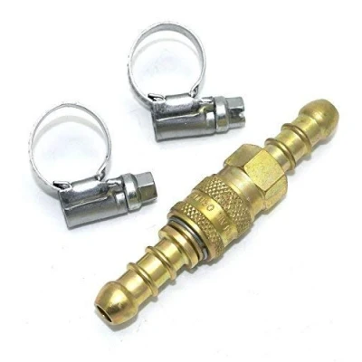 Image of continental/1stserie Inline Quick Release Fitting Coupling for 8mm propane/butane gas + 2 Clips