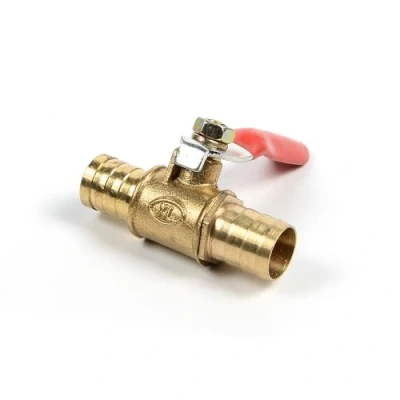 Image of Brass Ball Valve 12mm Shut Off Barbed Hose Pipe Joiner Faucet Connector Adapter for Water Gas Oil (Pack of 1)