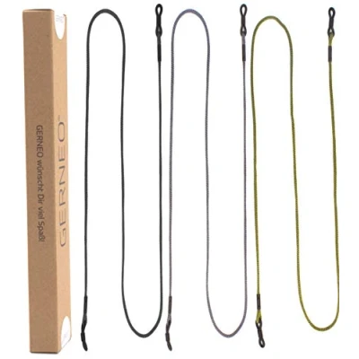 Image of GERNEO® DAS ORIGINAL Premium eyewear strap &amp; cord unisex for reading glasses sunglasses (1X Black 1X Grey 1XGreen)