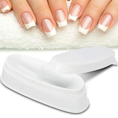 Image of french tip Dipping tray, Rotekt Portable White Nail Powder Tray Manicure Mould Container