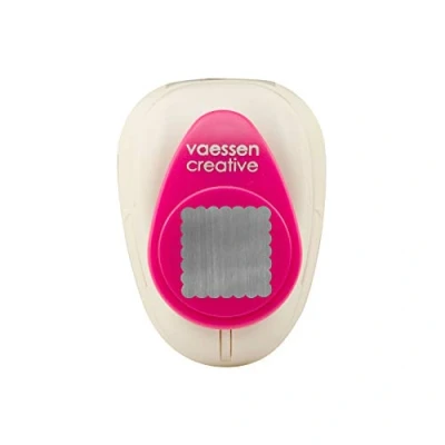 Image of Vaessen Creative Craft Paper Punch Scalloped Square 1,9 x cm Circle Cutter for Crafting and Card Making
