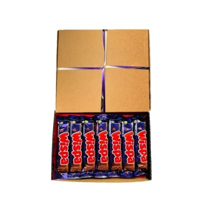 Image of Personalised Cadburys Wispa Chocolate Hamper Gift Cadbury’s Chocolates Sweet Box Great Treat 8 Full Size Bars