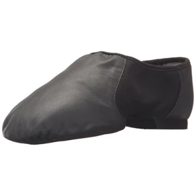 Image of Bloch Dance Women&#039;s Neo Flex Leather and Neoprene Slip On Split Sole Jazz Shoe, Black, 5 UK