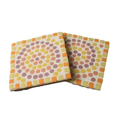 Image of Crafty You Me Mosaic Coasters Craft Kit (Yellow), Arts and Crafts Activity Gift for Beginners, Made in UK