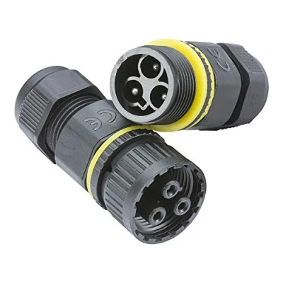 Image of IP68 16A Underwater Weatherproof Waterproof Inline 2 3 Way Cable Connector Junction Box Pool Pond Wiring Connection Outdoor Plug Socket Electrical Enclosure (Plug and Connector)