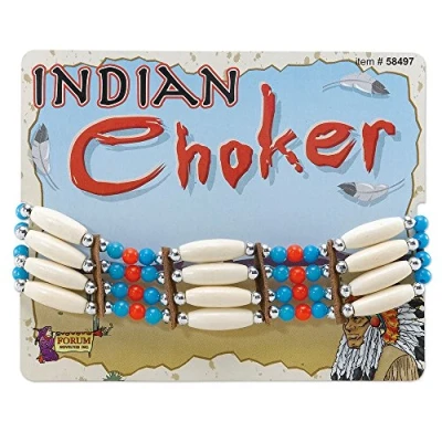 Image of Rubies BA837 Indian Deluxe Native American Choker, Womens, Multi Colored, One Size