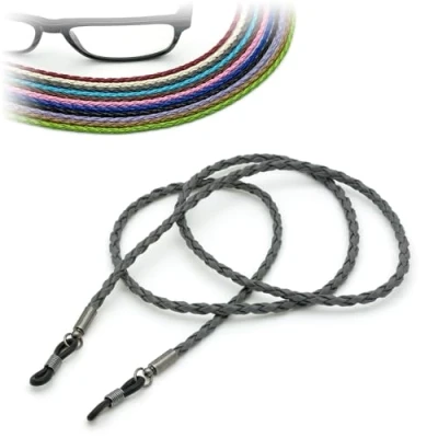 Image of CKB LTD Grey PU Leather Spectacle Glasses Strap Sunglasses Cord Holder Neck Lanyard String 70cm, 1 Piece