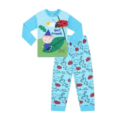 Image of Ben and Holly&#039;s Little Kingdom Best Friends Long Pyjama Set (2 3 Years) Blue