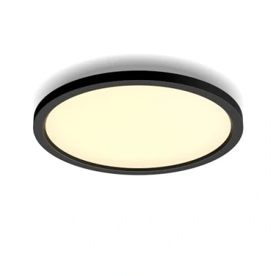 Image of Philips Hue White Ambiance Aurelle Smart LED Panel Light Inc. Dimmer Switch [Round Black] for Indoor Home Lighting, Wall, Ceiling, Bedroom, Livingroom