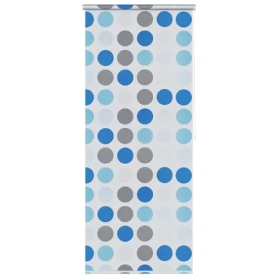 Image of vidaXL Shower Roller Blind 80x240 cm Circle design, EVA Material, Water Resistant, Quick Drying, Easy to Clean, Pull Cord on Either Side, Assembly, Multicolor