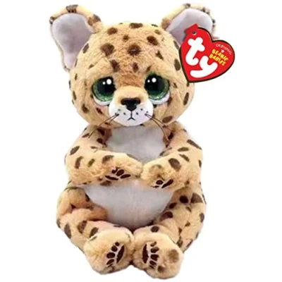 Image of TY Lloyd Leopard Beanie Bellie Regular 6 Inches Baby Soft Plush Toy Collectible Cuddly Fabric Teddy