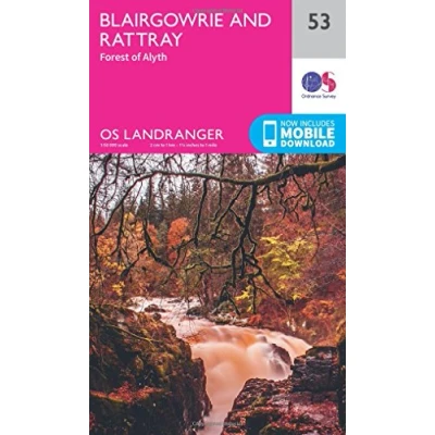 Image of Landranger 53 Blairgowrie &amp; Forest of Alyth Map With Digital Version