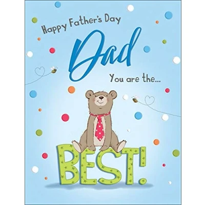 Image of Piccadilly Greetings Cute Father&#039;s Day Card Dad 8 x 6 inches