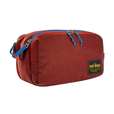 Image of Tatonka Toiletry Bag Cosmetic Double Zip Pouch (6L) Large Wash with Opening and Multiple Compartments 17 x 27 13 cm (Tango Red)