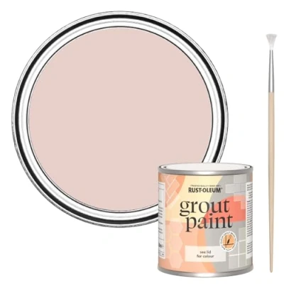 Image of Rust Oleum Pink Ultra Durable Grout Paint Champagne 250ml