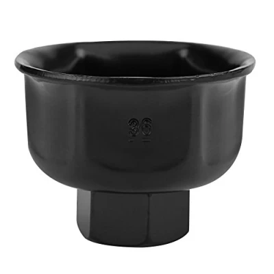 Image of KIMISS 1 * 36mm Oil Filter Wrench Socket 1/2 Drive 3/8&quot; Car Cap Remover Tool Metal Engine (Black)