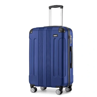 Image of Kono 28 Inch Large Hard Shell Luggage Lightweight ABS 4 Wheels Spinner Business Trip Trolley Case Suitcase (Navy)