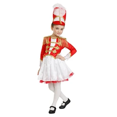 Image of Dress Up America Majorette Girls Fancy Marching Band Drum Outfit Beautiful Set for Role Play