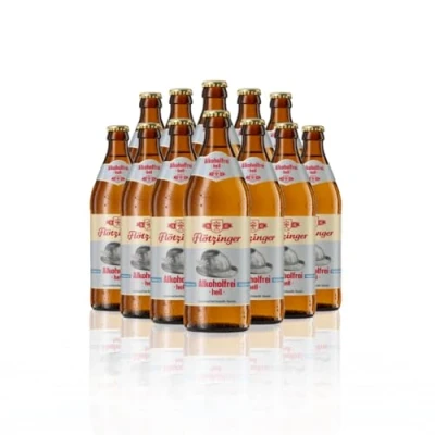 Image of Flotzinger &#039;Alkoholfrei Hell&#039; German Alcohol Free Beer 500ml Bottles 0.0% ABV (12 Pack)
