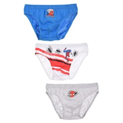 Image of Marvel Boys 3 Pack Spiderman Briefs Kids Pants Underwear Age 6/8 Years Multi
