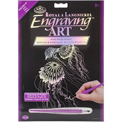 Image of Royal Brush Holographic Foil Engraving Art Kit 8&quot;X10&quot; Jellyfish
