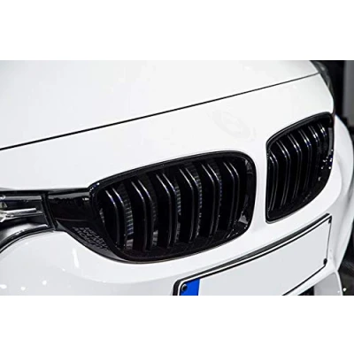 Image of Fits For BMW F30 F31 Gloss Black Grills Sport Performance Front Grill Touring