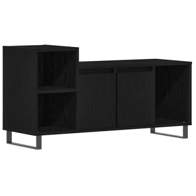 Image of vidaXL TV Cabinet Black Oak 100x35x55 cm Engineered Wood