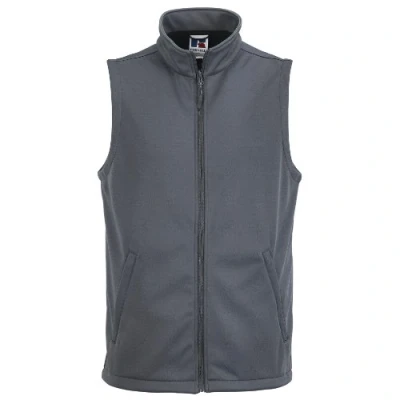 Image of Russell Athletic Mens Smart Softshell Gilet Jacket (Convoy Grey) Dark Grey Size X Small