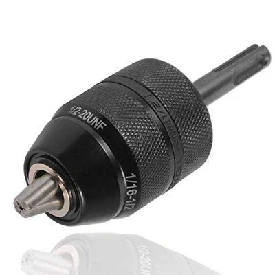 Image of Bestgle 1/2&quot; 20UNF 2 13MM Capacity Impact Keyless Drill Chuck Drilling Adapter Converter with Lock and SDS Plus Shank Adaptor Hardware Tool