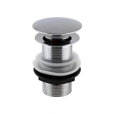 Image of Balterley Round Push Button Basin Waste Unslotted Chrome
