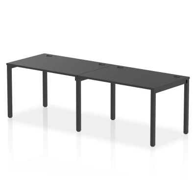 Image of Impulse Bench Single Row 2 Person 1200 Black Frame Desk